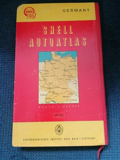 Vintage 1951 Shell Autoatlas Germany & 1951 ADAC Autobahn Map