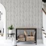 Grey Washed Wood Wallpaper - Panel Effect - Natural Weathered - Photographic Style - Realistic Image 5