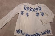 Zara 3-4 white embroidery shirt