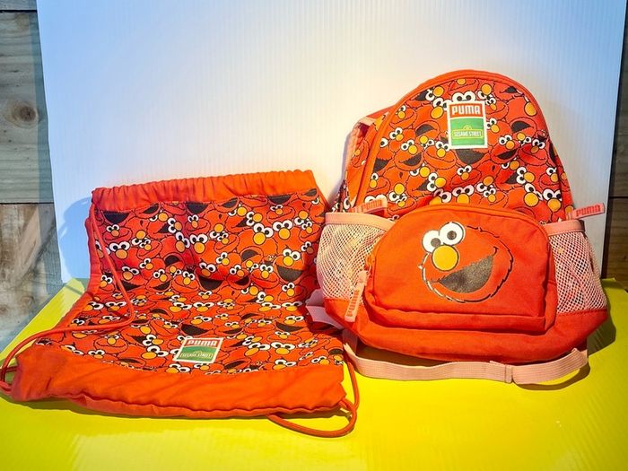 sesame street elmo backpack & gym sack puma 2015