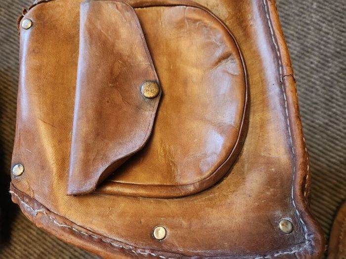 Large heavy duty leather bags plus briefcase.