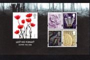 2006 Great Britain "Lest We forget" 90th Anniversary of Battle of the Somme Commemorative Stamps Miniature Sheet Mint Never Hinged (MNH)