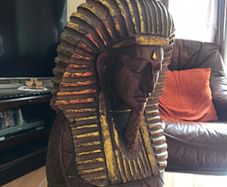 Egyptian hand curved sculpture