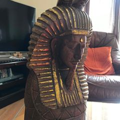 Egyptian hand curved sculpture