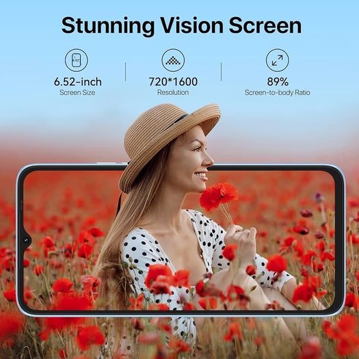 NEW SALE | Mobile Phone 2023 C1 Plus,Android 13 SIM Free Unlocked Smartphone,5150mAh Battery,6.52 inch HD Screen 3+32GB RAM/256GB Extension