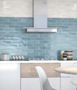 6 Boxes of unused wall tiles Colour: Sky
