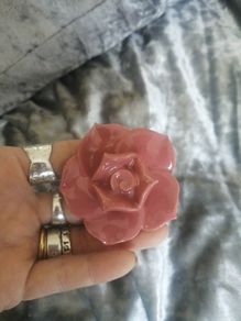 pink flower ceramic knob