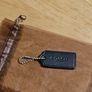 Coach Small Black/Brown Leather Bag Tag / / NEW Image 5