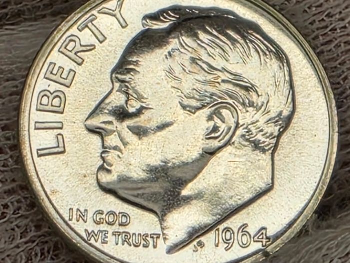USA United States 1964 Silver Proof Roosevelt Dime Beautiful Gem Proof Coin!