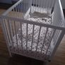 White cot & matress Image 2