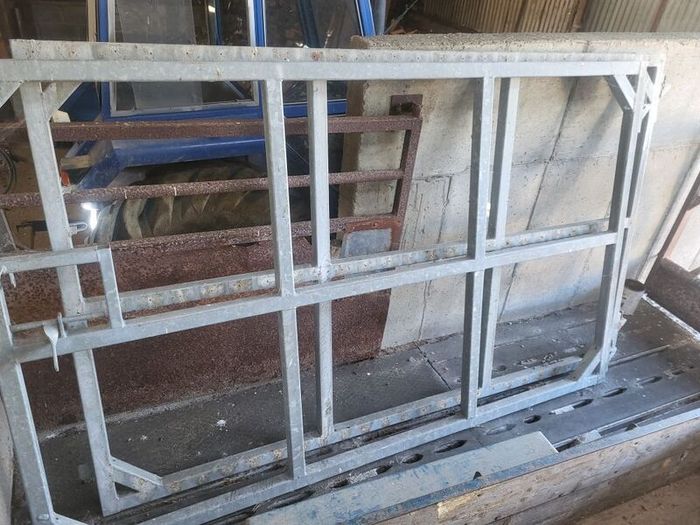 pair of galvanised gates