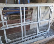 pair of galvanised gates