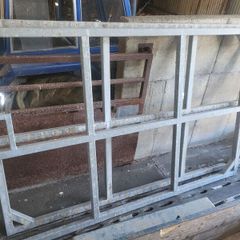 pair of galvanised gates