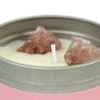 Psychic Sisters London Strawberry Quartz Tin Candle 90g Image 3