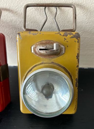 2 x Vintage 50'/60's French Metal Lamps/Torches