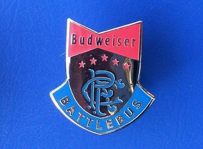 RANGERS FOOTBALL CLUB (Glasgow) Budweiser Battlebus Ulster Loyalist Supporter's badge (1990's / 2000's)