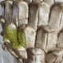 New 35cm high XL artichoke finial in antique taupe with faux moss detail Image 6