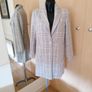 Women's Coat Grey Check Reduced Nwt Size 10 Image 3