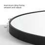 Black Round Wall Mirror 76 cm Modern Bathroom Mirror Aluminium Frame Vanity Hallway Bedroom Living Room Image 3
