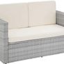 _Poly Rattan Lounge Set, 2-Seater Sofa with Backrest, Image 3