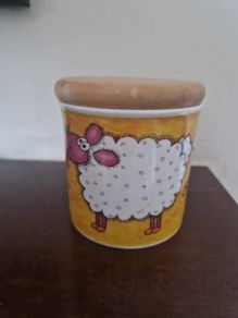 funky farm storage jar