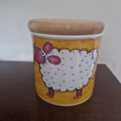 funky farm storage jar