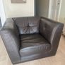 Brown Italian Leather 3+1+1 Sofa Suite Image 4