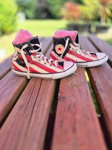 Converse 'Stars & Stripes' High Top Trainers, Size UK4.5, EU37.5, AV