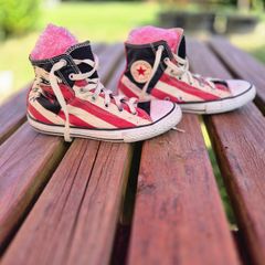 Converse 'Stars & Stripes' High Top Trainers, Size UK4.5, EU37.5, AV