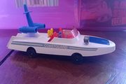 vintage Dinky Coast Guard Missile  Launcher toy 6" long boat
