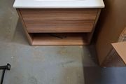 Hackney 600 cherry wood effect ex-display wall hung unit