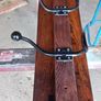 Oak and Iron Antique Coat Hang set of 4 hooks Original to go on the wall or back of door very solid Image 5