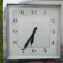 Vintage Bentima Clock  British made. Chrome Art Deco Square Clock in working order Image 9