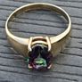 9ct Yellow Gold Mystic Topaz Solitaire Ring Image 4