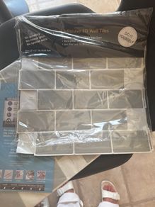 Self adhesive wall tiles - grey