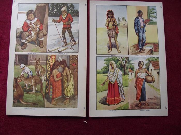 Macmillan's Class Pictures - 169 Plates + Original Folder + Reference Book 1934