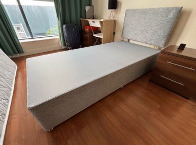 Single Bed Base with Headboard