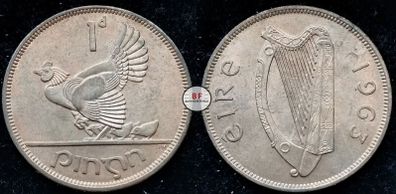 [#2317] - Ireland 1963 | Irish 1d | One Penny | KM.11