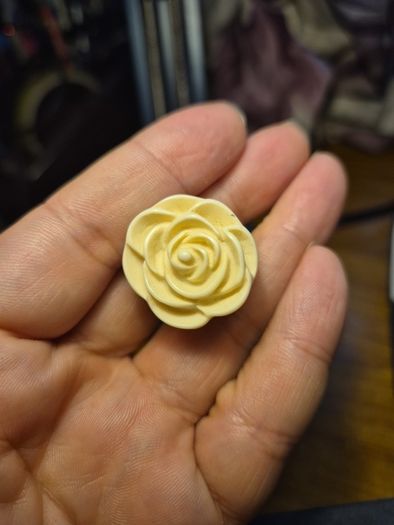 Plastic White Rose Ring