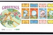 1992 Ireland Greetings Commemorative Stamps Booklet Pane (Hibernian HP51) An Post First Day Cover (FDC)