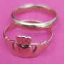 "Wedding Band" AND  "Claddagh"  Rings 9ct GOLD  3.4g Image 3