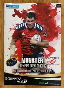 2015 Munster v Newport Gwent Dragons - Guinness PRO 12 Programme