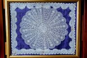Framed antique lace