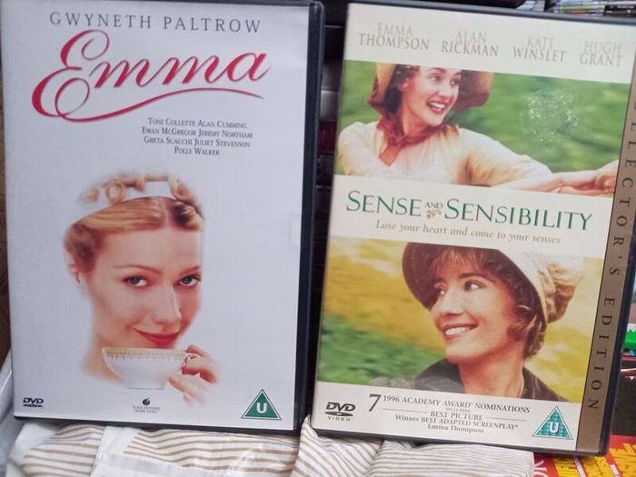 Emma + Sense and Sensibility Dvd Bundle Jane Austen Period movies Emma Thompson Gwyneth Paltrow