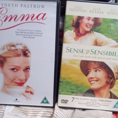Emma + Sense and Sensibility Dvd Bundle Jane Austen Period movies Emma Thompson Gwyneth Paltrow