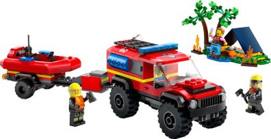 Lego City 60412: 4x4 Fire Truck & Rescue Boat (2024) 100% Complete (NO BOX)
