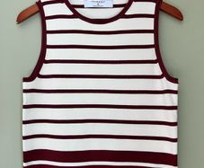 New Ladies Cream Striped Knit Top by Primark