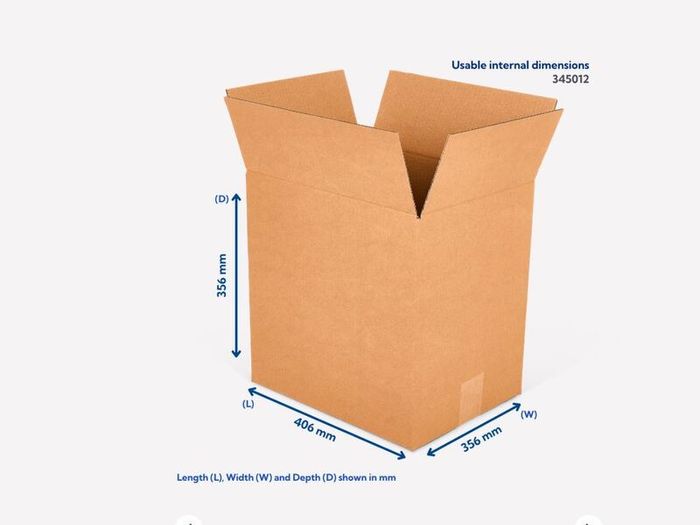 Double Wall Cardboard Boxes - 406 mm x 356 mm x 356 mm