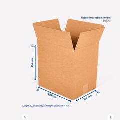 Double Wall Cardboard Boxes - 406 mm x 356 mm x 356 mm