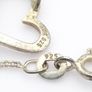 925 Vintage Open Heart Sterling Silver CZ Necklace Image 4